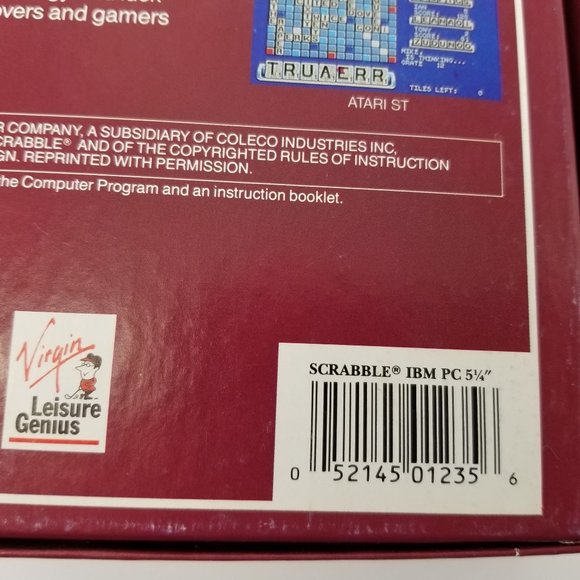 Scrabble PC Computer Game 5 1/4" Floppy Disk Word Spelling Crossword Family - Picture 11 of 12